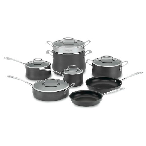 Essentials Hard Anodized Nonstick Cookware Set, 13-piece