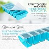 Aoibox 1/2 Cup Silicone Freezer Tray With Lid - 2-Pack For Meal Prep & Freezing Sauces, Oven & Dishwasher Safe, Leak-Proof - 2 of 4