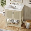 Tribesigns 24" Bathroom Vanity with Sink, Modern Bathroom Sink Cabinet with Ceramic Basin - 2 of 4