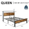 AMERLIFE Platform Bed Frame with Charging Station Storage Headboard, Noise-Free - 2 of 4