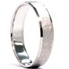 Pompeii3 Mens 5mm White Gold Hammered Wedding Band - 2 of 4