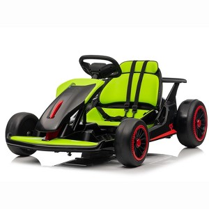 Jojoka 24V Go Kart for Kids Pedal Drift Kart with 2x150W Powerful Motors, Slow Start, Built-in Music - 1 of 4