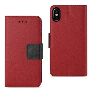 Reiko iPhone X/iPhone XS 3-in-1 Wallet Case in Red - 1 of 4