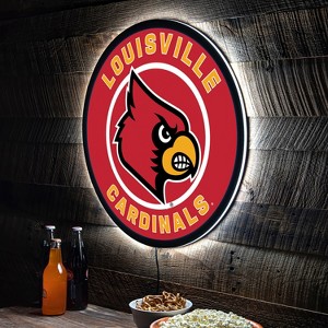 Evergreen Ultra-Thin Edgelight LED Wall Decor, Round, University of Louisville- 23 x 23 Inches Made In USA - 1 of 4