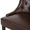 Hrinhom 21.5"W 2 Sets of Diamond Tufted Backrest Dining Chairs,Wooden Legs,PU - 4 of 4