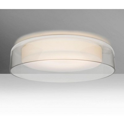 Besa Lighting Tango 15 1 - Light Flush Mount In Clear/opal Matte : Target