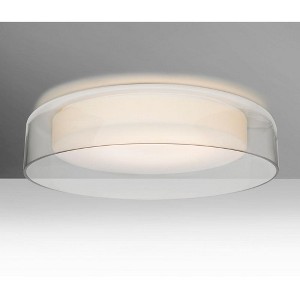 Besa Lighting Tango 15 1 - Light Flush Mount in  Clear/Opal Matte - 1 of 1