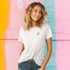 Dalix Ghost Embroidered Cotton Relaxed Fit Short Sleeve Crewneck Tee Shirt Women - 2 of 4