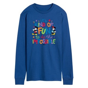 Men's - Disney - Its Kind Of Fun To Do The Impossible Long Sleeve Graphic T-Shirt - 1 of 3