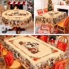 Christmas Tablecloth, Festive Holiday Dining Table Cover with Seasonal Patterns, Dustproof Easy-Care for Home Decor - 3 of 4