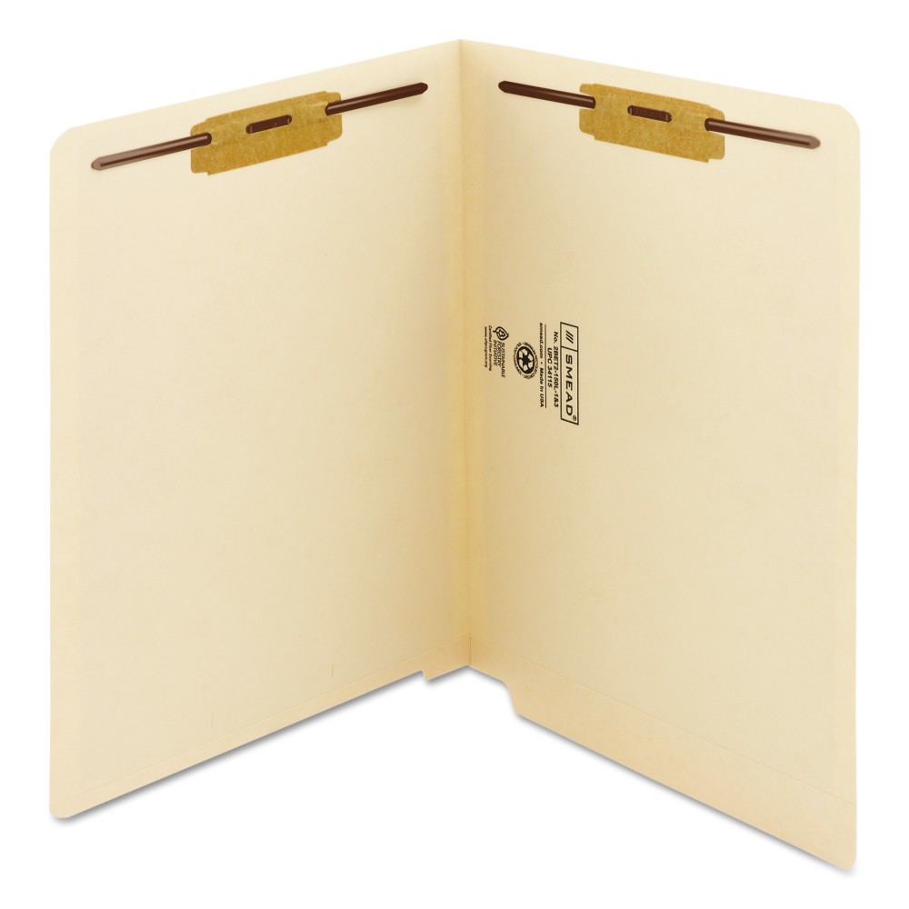 UPC 086486341158 product image for Smead 11 Point End Tab Heavyweight Letter File Folders with Two Fasteners- Manil | upcitemdb.com