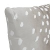 Polyester Square Pillow In Fawn Gray - Skyline Furniture: Mid-Century Modern, Deer Pattern, Cotton Weave, Zippered - 3 of 4
