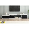 Chic Crate - U-Can Modern, Minimalist Rectangle Extendable TV Stand, TV Cabinet with 2 Drawers and 1 Cabinet for Living Room, Up to 100'' - 3 of 4