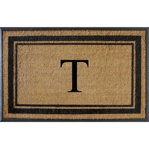A1HC Rubber & Coir Flocked Doormat 30"x48", Anti-Shed, Heavy Duty for Front Door Monogrammed Mat - 1 of 4
