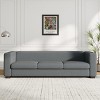 3 Seater Sofa with Cup Holders, Corduroy Upholstered Modern Sofas for Living Room, Lounge or Office Seating, Wide Armrest Couch-Maison Boucle - 2 of 4