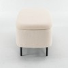 GlasFlength Ottomans and Benches Practical Long Stool Footstool Convenient for Storing Items Indoor Bench for Living Room, Beige, 42.5"*17.3"*11.8" - 2 of 4