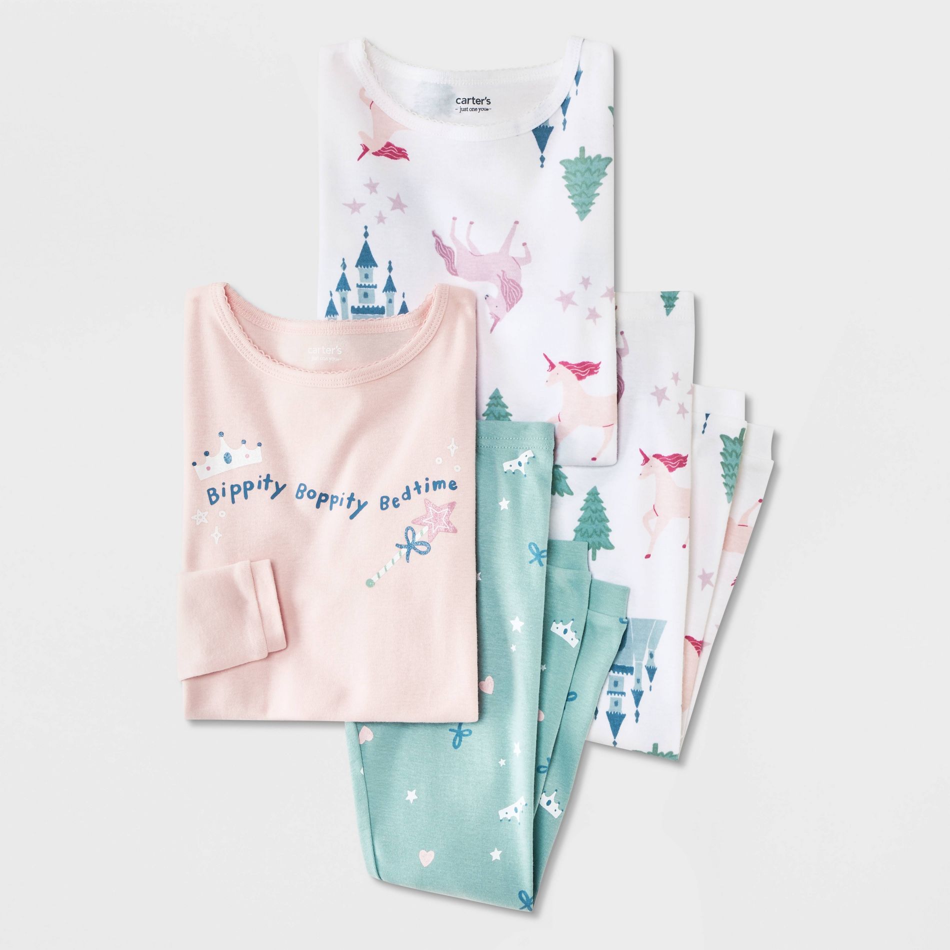 Carter's Just One You® Baby & Toddler Girls' 4pc Long Sleeve Cotton Snug Fit Pajama Set