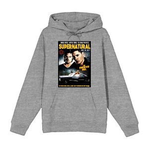 Supernatural Sam & Dean Poster Art Long Sleeve Unisex Adult Hooded Sweatshirt - 1 of 1