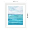 Kate and Laurel Framed Art Evening Ocean Waves by Nikita Jariwala, 23x27, Oliver White Narrow - 2 of 4