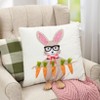 The Lakeside Collection Bunnies & Carrots Embroidered Decorative Pillows - 2 of 3