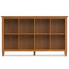 Aoxun Solid Wood Console Table with 8 Cubbies   57± Entryway Storage Table in Light Golden Brown Finish for Living Room, Hallway or Bedroom - 3 of 3