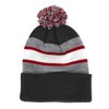 Case IH Gray, White & Red Pom Beanie One Size 220058-CIH - 2 of 3
