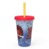 Zak Designs Spider-Man 16.5oz 4pk Plastic Color Change Tumblers: Multicolor Straw Cups for Cold Beverages, Dishwasher-Safe - 4 of 4
