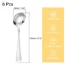Unique Bargains Stainless Steel Dinner Tea Soup Round Spoons 6 Pcs Silver - 2 of 4