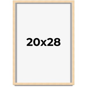 PosterPalooza | Classic Modern Yellow Picture Frame - UV Acrylic, Foam Board Backing, Hanging Hardware - 1 of 4