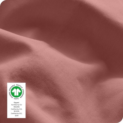 Twin XL Dusty Rose Organic Cotton Percale Sheet Set