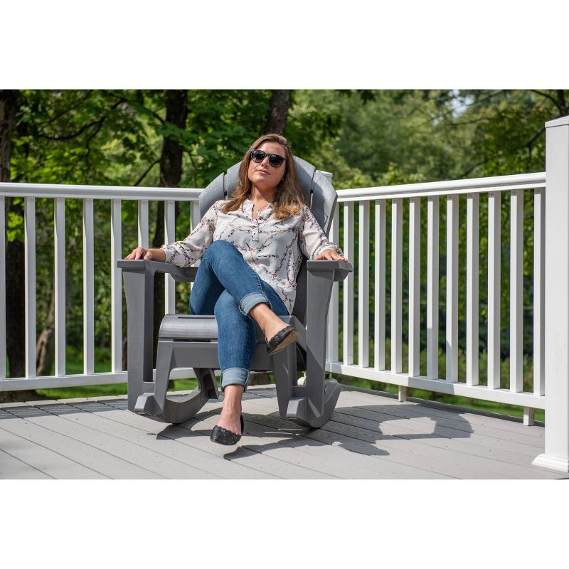 Stack Patio Rocking Chair - Gray - Adams Manufacturing, 3 of 4
