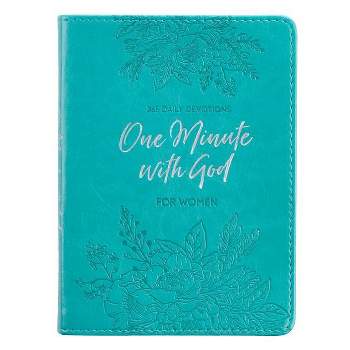 One-Minute with God for Women 365 Daily Devotions for Refreshment and Encouragement Teal Faux Leather Flexcover Gift Book Devotional W/Ribbon Marker