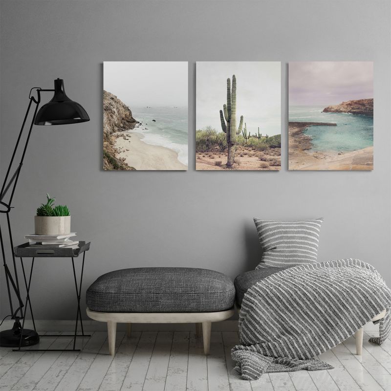 Americanflat Coastal Botanical Triptych Natural Photography By Sisi And Seb Triptych Wall Art - Set Of 3 Canvas Prints, 3 of 5
