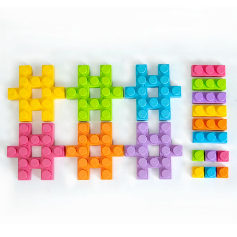 UNiPLAY Waffle Soft Blocks — Cube Puzzle Play for Cognitive and Sensory Development in Early Learning Education, Ages 3 Months and Up (6pc Set), 2 of 8