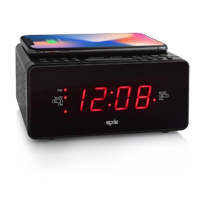 LED Wireless Charging Table Clock Radio - SXE