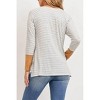 Women's LACE UP STRIPE TOP - Potter's Pot - 3 of 3