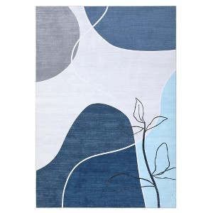 COZONY Modern Abstract Washable Area Rug with Non-Slip Backing, Stain Resistant Contemporary Carpet for Dining Room and Bedroom - 1 of 4