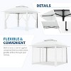 10x10Pop Up Instant Gazebo Tent for Backyard, Pop Up Gazebo With Mosquito Netting, Outdoor Canopy Gazebos Waterproof With Portable Carrying Bag - 4 of 4