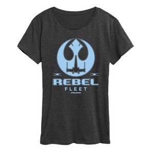 Women's - Star Wars - Rebel Fleet Flight Patch Short Sleeve Graphic T-Shirt - 1 of 4
