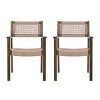 Patio Arm Chairs Set Of 2,Arm Chairs With Rope Seat,Outdoor Rope Chairs,Arm Chairs Set For Patio,Backyard,Garden-Cuddlewood - 2 of 4