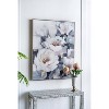 32.5"x40" Blooming White Florals Hand Painted Champagne Framed Wall Art Blue - A&B Home: Deco Style, Vertical Orientation - 2 of 4