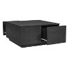CAVINAS Modern Wooden Side Table Square Coffee Table with 4 Storage Drawers, End Table for Living Room, Bedroom - 4 of 4