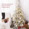 Whisen 5FT Prelit Artificial Christmas Tree with LED Light and 931 Tips, Metal Base - Green - 3 of 4