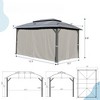 VisioGear Outdoor Gazebo with Double Roofs, Gazebo Canopy Tent for Deck Backyard Garden, Gray, 168"*120"*105.6" - 2 of 4