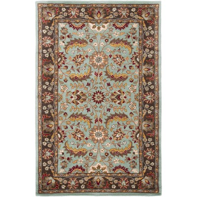 Heritage Elegance 59" Hand-Tufted Blue Wool Area Rug