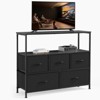 DOMETOUR Sweetcrispy Dresser for Bedroom, Chest of Drawers, 5 Drawer Dresser, Closet Fabric Dresser with Metal Frame - 2 of 4