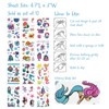 Wrapables Waterproof Glitter Temporary Tattoos, Birthday Party Favors and Supplies, Goodie Bag Fillers, 12 Sheets Mermaids - 2 of 4