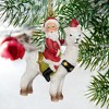Design Toscano Santa's New Xmas Ride Llama Holiday Ornament: Each - 2 of 4