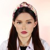 Unique Bargains Women's Floral Pattern Knotted Headband Pink 1 Pc - 2 of 4