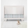 Bacati - Garland Mint Navy 100 percent Cotton Universal Baby US Standard Crib or Toddler Bed Fitted Sheet - 4 of 4